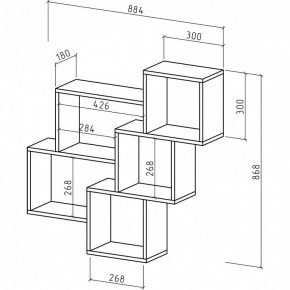 Полка комбинированная Флэш-28 в Губахе - gubaha.mebel24.online | фото 3