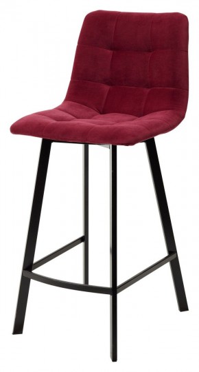 Полубарный стул CHILLI-QB SQUARE винный #16, велюр / черный каркас (H=66cm) М-City в Губахе - gubaha.mebel24.online | фото 2
