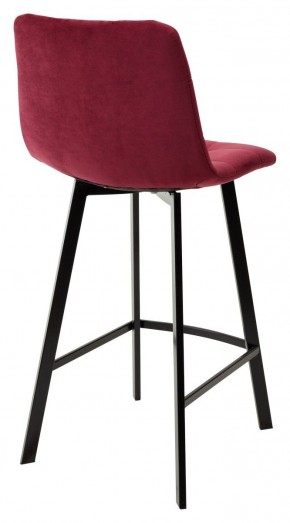 Полубарный стул CHILLI-QB SQUARE винный #16, велюр / черный каркас (H=66cm) М-City в Губахе - gubaha.mebel24.online | фото 6