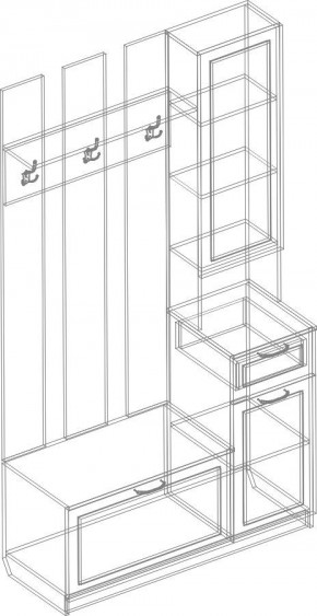 Прихожая Александрия (модульная) в Губахе - gubaha.mebel24.online | фото 5