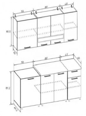 РИО-2 ЛДСП Кухонный гарнитур 1,7 м в Губахе - gubaha.mebel24.online | фото 7