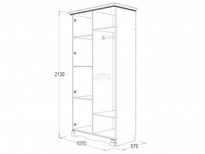 Шкаф 2-х дверный Ольга-1Н для одежды и белья в Губахе - gubaha.mebel24.online | фото 2