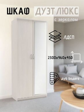 Шкаф 2-х створчатый Дуэт Люкс с зеркалом в Губахе - gubaha.mebel24.online | фото 5