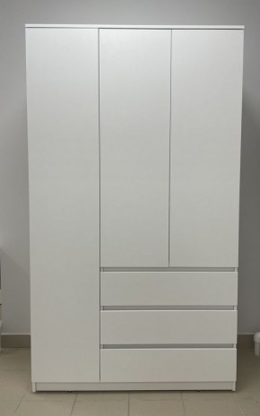 Шкаф 3-ств. с 3 ящиками "Бьянко" в Губахе - gubaha.mebel24.online | фото 3