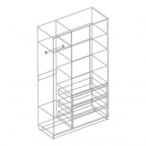 Шкаф 3-ств. с 3 ящиками "Бьянко" в Губахе - gubaha.mebel24.online | фото 5