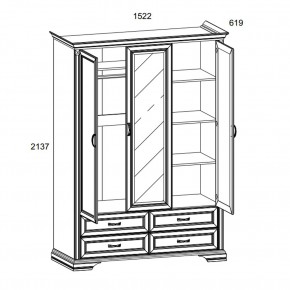 Шкаф 3D4S Z, MONAKO, цвет Сосна винтаж в Губахе - gubaha.mebel24.online | фото 1