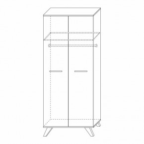 Шкаф для одежды 800 Вега Скандинавия в Губахе - gubaha.mebel24.online | фото 8