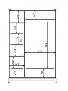 Шкаф для одежды Сабрина (ММ-302-01/03Б) в Губахе - gubaha.mebel24.online | фото