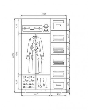Шкаф-купе ХИТ 22-4-14-77 (420) в Губахе - gubaha.mebel24.online | фото 3