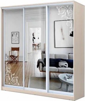 Шкаф-купе ХИТ 22-4-20-656 ОРНАМЕНТ в Губахе - gubaha.mebel24.online | фото