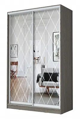 Шкаф-купе ХИТ 24-12/2-66 РОМБ БОЛЬШОЙ в Губахе - gubaha.mebel24.online | фото