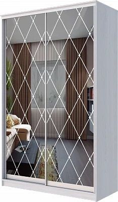 Шкаф-купе ХИТ 24-4-15-66 РОМБ БОЛЬШОЙ (420) в Губахе - gubaha.mebel24.online | фото