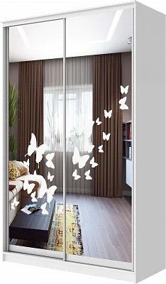 Шкаф-купе ХИТ 24-4-17-66 БАБОЧКИ в Губахе - gubaha.mebel24.online | фото