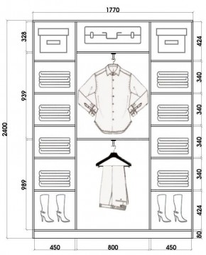 Шкаф-купе ХИТ 24-4-18/2-151 (420) в Губахе - gubaha.mebel24.online | фото 3
