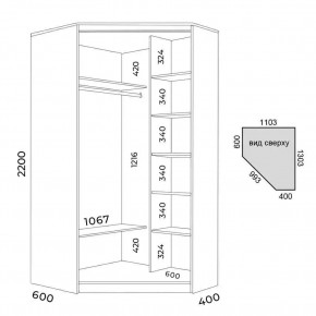 Шкаф-купе ХИТ-У-R-22-64-77 в Губахе - gubaha.mebel24.online | фото 3