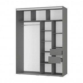 Шкаф-купе Крафт-6 1.6 м ШКК-06 (графит) в Губахе - gubaha.mebel24.online | фото 2