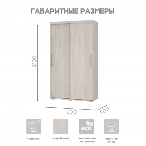 Шкаф-купе ШКК-11 (ясень белый) в Губахе - gubaha.mebel24.online | фото 7