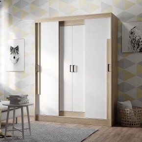 Шкаф-купе Смарт ШКК-06 (дуб сонома/белый) в Губахе - gubaha.mebel24.online | фото