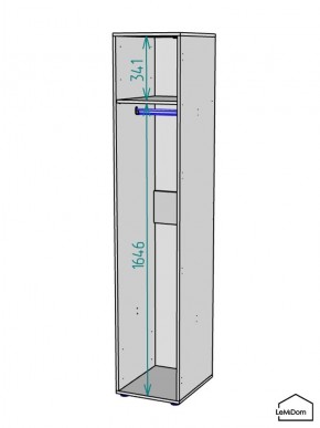 Шкаф Linnea MHR-1 2050х400х510 (Белый-М 11.1.1) в Губахе - gubaha.mebel24.online | фото 3