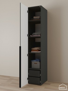 Шкаф Linnea MHR-1-4 2050х400х510 (Графит-М 11.1.25) в Губахе - gubaha.mebel24.online | фото 5