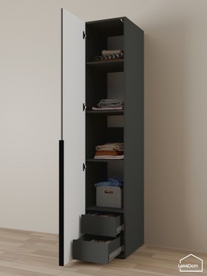Шкаф Linnea MHR-1-4 2050х400х510 (Графит-М 11.1.25) в Губахе - gubaha.mebel24.online | фото 6