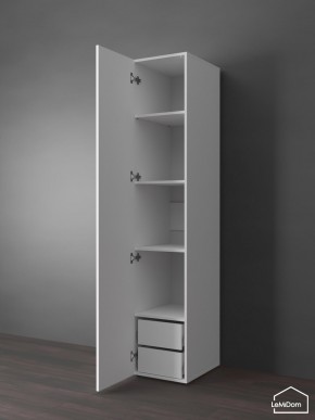 Шкаф Linnea MHR-1PO-4 2050х400х510 (Белый-М 11.1.1) в Губахе - gubaha.mebel24.online | фото 5