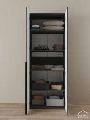 Шкаф Linnea MHR-2-2 2050х800х510 (Графит-М 11.1.25) в Губахе - gubaha.mebel24.online | фото 4