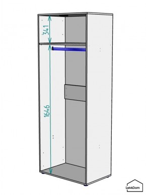 Шкаф Linnea MHR-2PO 2050х800х510 (Белый-М 11.1.2) в Губахе - gubaha.mebel24.online | фото 3