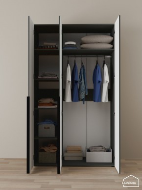 Шкаф Linnea MHR-3-1 2050х1200х510 (Графит-М 11.1.25) в Губахе - gubaha.mebel24.online | фото 4