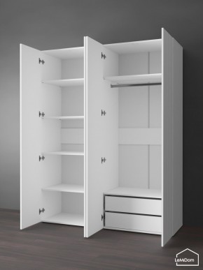 Шкаф Linnea MHR-4PO-2 2050х1600х510 (Белый-М 11.1.1) в Губахе - gubaha.mebel24.online | фото 5