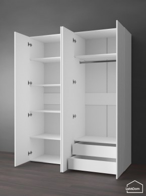 Шкаф Linnea MHR-4PO-2 2050х1600х510 (Белый-М 11.1.1) в Губахе - gubaha.mebel24.online | фото 6