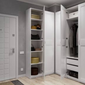 Шкаф МАКС однодверный узкий, цвет белый в Губахе - gubaha.mebel24.online | фото 4