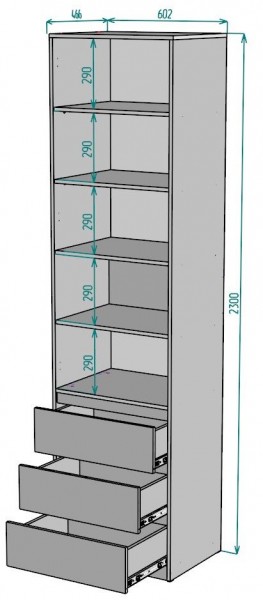 Шкаф Мальта H156 в Губахе - gubaha.mebel24.online | фото 2