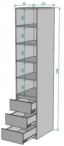 Шкаф Мальта H161 в Губахе - gubaha.mebel24.online | фото 2