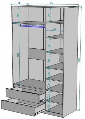 Шкаф Мальта H217 в Губахе - gubaha.mebel24.online | фото 2