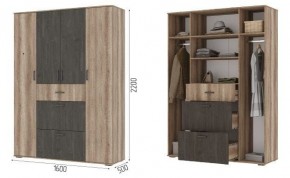 Шкаф Нельсон ШК03 Дуб каньон/железный камень в Губахе - gubaha.mebel24.online | фото 2