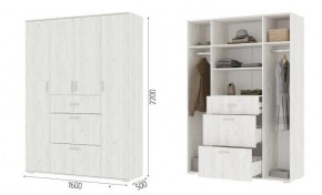 Шкаф Нельсон ШК03 Дуб крафт белый в Губахе - gubaha.mebel24.online | фото 2
