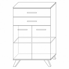 Шкаф низкий Вега Скандинавия в Губахе - gubaha.mebel24.online | фото 5