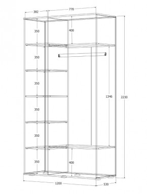 Шкаф Норден 1200 (Белый текстурный) в Губахе - gubaha.mebel24.online | фото 3
