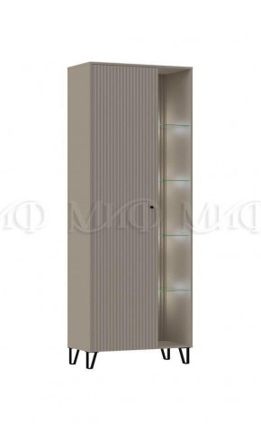 ОЛИВИЯ Шкаф (Глиняный серый/Шарли Мокко) в Губахе - gubaha.mebel24.online | фото
