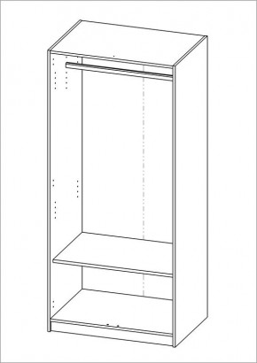 Шкаф ОРИОН двухдверный, цвет белый в Губахе - gubaha.mebel24.online | фото 2