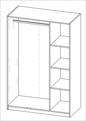 Шкаф ОРИОН трехдверный, цвет Дуб Венге в Губахе - gubaha.mebel24.online | фото 3