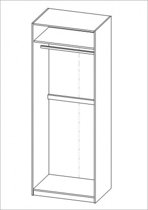 Шкаф ПЕГАС двухдверный, цвет Дуб Сонома в Губахе - gubaha.mebel24.online | фото 3