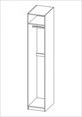 Шкаф ПЕГАС однодверный с рамочным фасадом, цвет белый в Губахе - gubaha.mebel24.online | фото 3