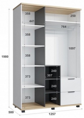 Шкаф платяной СкайЛайт СЛ-03К в Губахе - gubaha.mebel24.online | фото 5