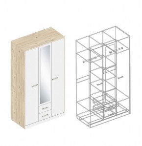 Шкаф "Милана" 3-х створчатый с 2 ящиками по центру в Губахе - gubaha.mebel24.online | фото 3