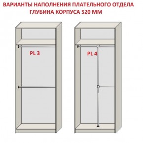 Шкаф распашной серия «ЗЕВС» (PL3/С1/PL2) Серый камень/Небраска натуральный в Губахе - gubaha.mebel24.online | фото 10