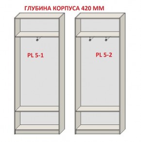 Шкаф распашной серия «ЗЕВС» (PL3/С1/PL2) Серый камень/Небраска натуральный в Губахе - gubaha.mebel24.online | фото 8