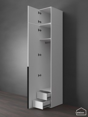 Шкаф с антресолью Linnea MHR-1A-3 2450х400х510 (Белый-М 11.1.1) в Губахе - gubaha.mebel24.online | фото 6