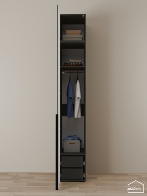 Шкаф с антресолью Linnea MHR-1A-3 2450х400х510 (Графит-М 11.1.25) в Губахе - gubaha.mebel24.online | фото 6